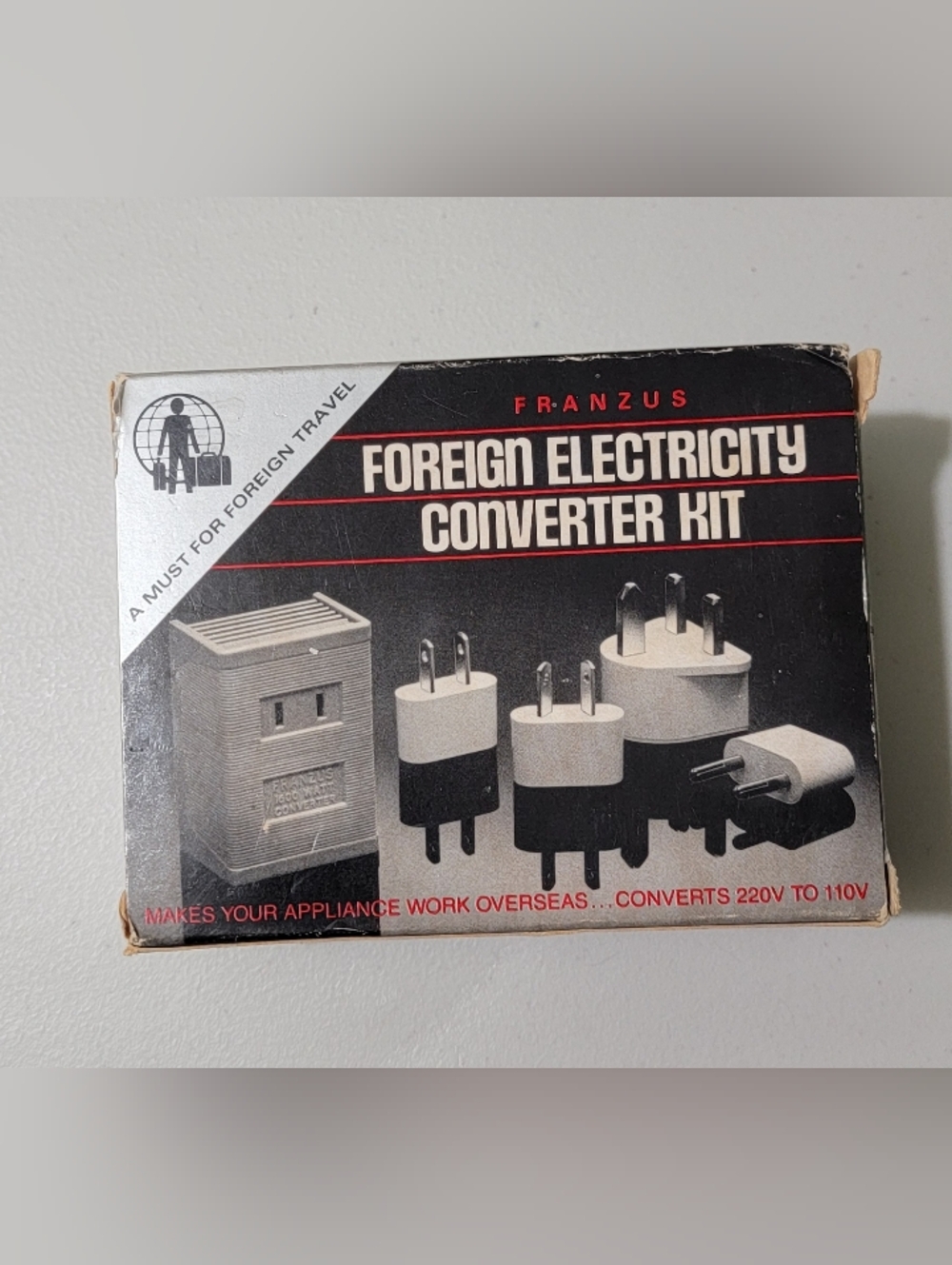 Franzus Converter Universal to US 1600W CA-1600 Foreign Electricity Adapter Kit